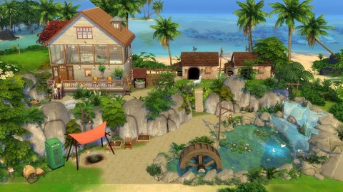 模拟人生4怎么建池塘